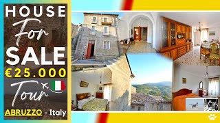 Cheap 4Bedroom Furnished Townhouse with Vaulted Ceilings Cellar Panoramic Balcony for Sale Abruzzo [upl. by Hook]