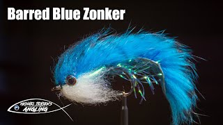 Barred blue zonker  streamer fly tying tutorial [upl. by Holofernes]