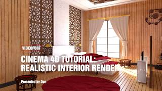 Create Your Own Realistic Interior Render  Full Cinema 4D Tutorial [upl. by Isolt76]