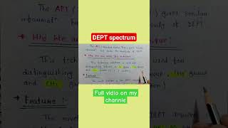 DEPT spectrum in C 13 NMR Spectroscopy ‎relatechemistry21 [upl. by Nesnar]