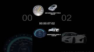 11 Koenigsegg Agera R vs Honda Civic Type R automobile agerar racing accelaration sportscar [upl. by Corey]