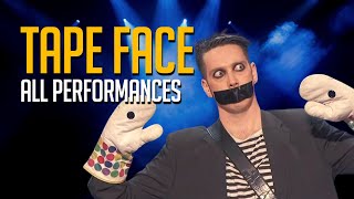 Tape Face All Performances On Americas Got Talent and Champions [upl. by Anthiathia]