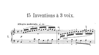 J S Bach  15 Sinfonias Three Part Inventions BWV 787801 [upl. by Lunneta949]