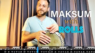 🔹DARBUKA TUTORIAL  Maksum Rhythm adding 32nd note Rolls🎶 [upl. by Auot563]