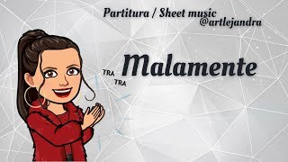 ROSALÍA  MALAMENTE partiturasheet music [upl. by Yeoj501]