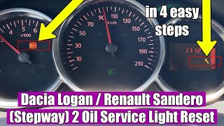 How to reset Oil Service Light Renault Dacia Logan 2 Sandero Stepway 2 Duster Lodgy Dokker 20132021 [upl. by Schreibe345]