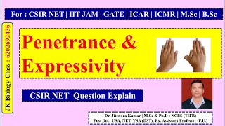 Pentrance  Expressivity  Difference Penetrance amp Expressivity  CSIR NET GATE  IIT JAM [upl. by Raval]