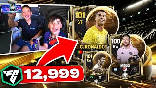 MIS HERMANOS SE PASAN EL FC MOBILE  MESSI Y CRISTIANO EN SOBRES [upl. by Mosira]