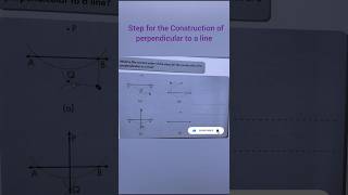 Steps For the construction of perpendicular to a linegeometrical constructionviralvideo [upl. by Evad]