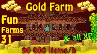 Simple yet Powerful Gold Farm for Minecraft Fun Farms 31 [upl. by Ithsav]