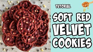 Red Velvet Cookies Recipe tutorial Shorts [upl. by Eenobe]