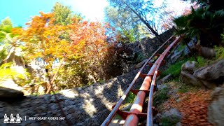 Quicksilver Express Mine Coaster POV  Gilroy Gardens [upl. by Ssitruc849]