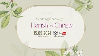 Wedding Live Stream  Harish amp Christy  Studio 3 Photography [upl. by Hendren]