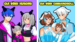 GIA ĐÌNH SAMMY KUROMI ĐẠI CHIẾN GIA ĐÌNH SIMMY CINNAMOROL TRONG MINECRAFT [upl. by Aloin839]