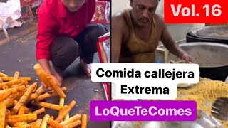 Compilación de comida callejera extrema de lo que te comes Vol 16 [upl. by Dnamra199]