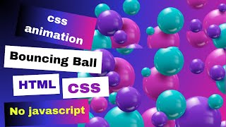 Learn How to Make Bouncing Balls Animation Using CSS [upl. by Ermina]