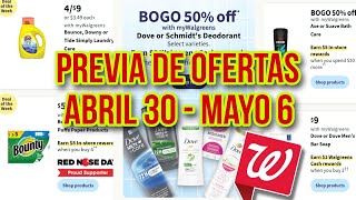 🚨 WALGREENS PREVIA DE OFERTAS 👉 ABRIL 30  MAYO 6 [upl. by Euton]