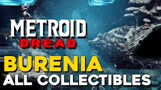 Metroid Dread Burenia All Collectible Locations 100 Items All Missile Tanks Energy Tanks [upl. by Munt]