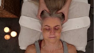 ASMR facial scalp massage and cupping for deep sleep and relaxation whispering [upl. by Barkley624]