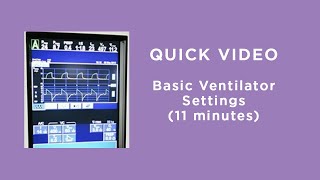 Basic Ventilator Settings [upl. by Akerdnahs]