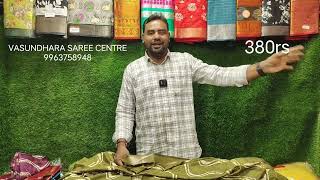 NEW COLLECTION sarees 499RS amp 380rs only vasundharasareecenterlbnag6089 [upl. by Janek]