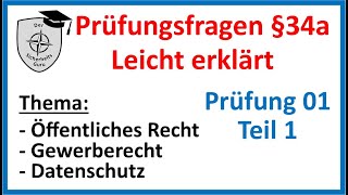 SKP 01Teil1 SACHKUNDE §34a GewO PRÜFUNGSFRAGEN einfach erklärt Vorbereitung auf die SACHKUNDEPRÜFUNG [upl. by Sanfourd26]