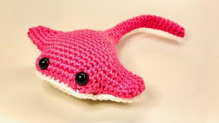 Stingray fish crochet Water Crochet Animal Presentation of results Pattern info in description [upl. by Arorua]