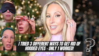 How To Get Rid Of Hooded Eyes amp Droopy Eyelids I Tried 3 Non Surgical Fixes  Only 1 Worked [upl. by Avevoneg]