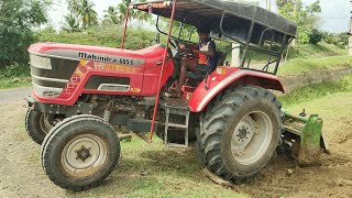 Mahindra Arjun novo 605 di tractor goes to rotavator driving in try land [upl. by Aleiram770]