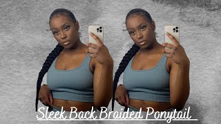 QUICK AND EASY  Sleek Back Braided Ponytail [upl. by Josh]