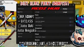 RedZ Hub KeylessRoblox Script  New Blox Fruit Script Update Best Auto Farm Level PC  Mobile [upl. by Neitsabes]