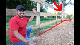 How to build a farm fence on a slopeTutorial Tips and tricks [upl. by Aveer809]