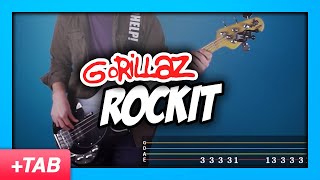 Gorillaz  Rockit  Bass Cover with Play Along Tabs [upl. by Sinclare]