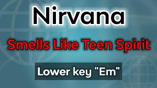 Smells Like Teen Spirit  Nirvana acoustic karaoke low key [upl. by Notxarb]