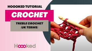 Hoooked tutorial  How to crochet treble double crochet in US [upl. by Nanoc]