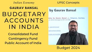 Budgetary Accounts in India Consolidated Fund I Contingency Fund [upl. by Gianna]