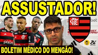 ASSUSTADOR MÉDICO DO FLAMENGO ATUALIZA SOBRE LESIONADOS NO MENGÃO CEBOLINHA VIÑA E AYRTON LUCAS E [upl. by Suirrad]