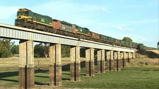 EMD Grain on the Castlemaine to Maryborough line  Rare footage Australian Trains [upl. by Aelanna]