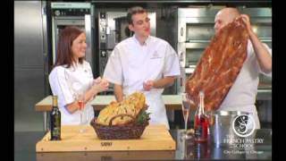 Fougasse Bread Demonstrated by The French Pastry School [upl. by Kennet]