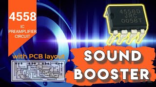 Preamplifier and toncontroller circuit using 4558 ic [upl. by Clark]