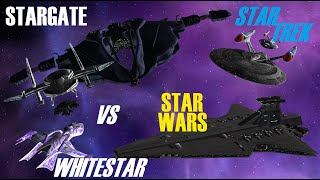 Star Trek Bridge Commander Stargate Ship Pack V3 Whitestar vs Stargate Star Trek amp Star Wars [upl. by Shiverick]