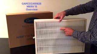 Carrier MERV 15 Furnace Filter GAPCCCAR1625 Infinity Air Purifier [upl. by Alicea665]