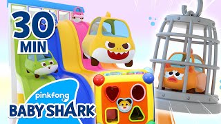 Lets Rescue William with Baby Shark  Compilation  Toy Car Baby Shark  Baby Shark Official [upl. by Boone663]