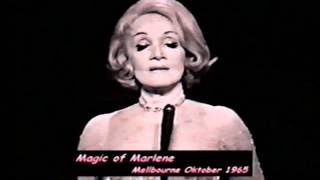 Marlene Dietrich AustraliaTV Magic of Marlene Melbourne Okt 1965 quotLa vie en rosequot [upl. by Neila170]