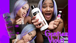 HOW I DYE MY HAIR PURPLE WITHOUT HAIR DYE hairdye vlogs youtuber [upl. by Kcirdec]