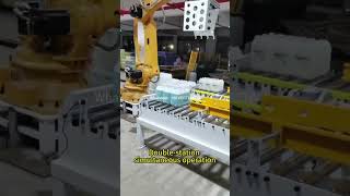 Robot arm palletizing palletizingwaterbottle palletizingrobot [upl. by Adekam675]