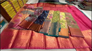 Chickpet Bangalore wholesale Silk sareesSingle saree courier available [upl. by Kinzer]