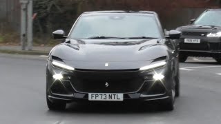 Carspotting in alderley Edge January 13th PUROSANGUEDb12 volante 600lt X2 Huracan Tecnica [upl. by Anaujit]