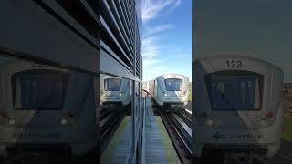 NYC AirTrain JFK John F Kennedy International Airport Arriving at Jamica Station [upl. by Fulvi]