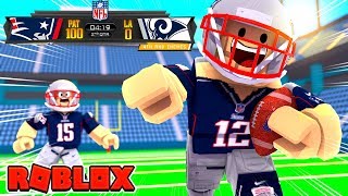 100 POINT CHALLENGE Roblox Football  Patriots vs Rams Roblox NFL 2 [upl. by Candie730]